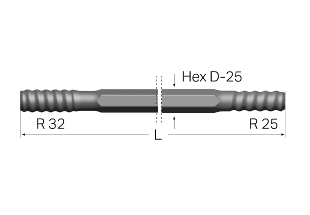 Product: DRIFTER ROD R32 H25 R25 L=2785MM